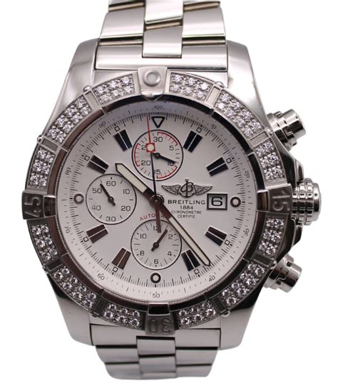 Breitling Super Avenger 16 75ct TW Diamond Watch 